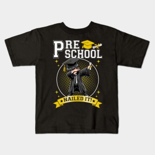 Dabbing Graduation Boys Preschool Nailed It Class Of 2024 Kids T-Shirt